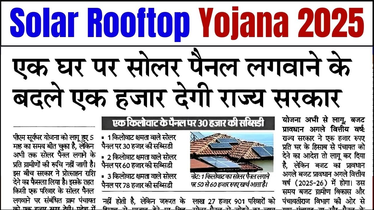 Solar Rooftop Yojana 2025